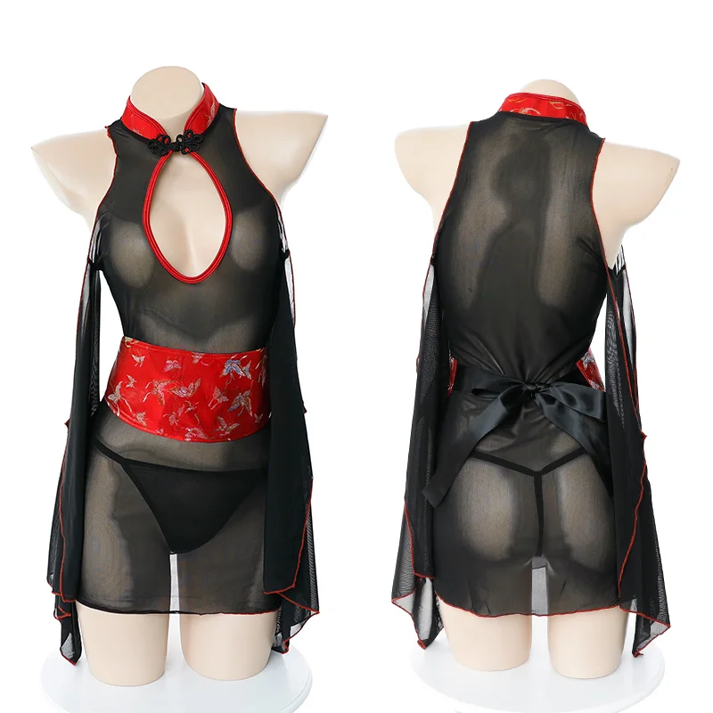 

Amine Kimono Costumes Babydoll Classical Underwear Sexy Lingerie Women Embroidery Bow Girdle Kawaii Intimate Clothes