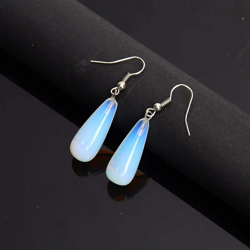 Fashion Moonstone Earrings for Women Opal Clear blue Earrings Summer Jewelry Wholesale