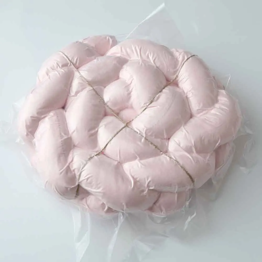 Baby Bed Fence Bumper Braid long knotted Ball Three Twists Braids Pillow Children's Anti-Collision Crib Enclosure Protection D3