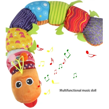 

Stuffed Plush Caterpillar Animals Toys Baby Toys 0-12 Months Can Music Measuring Baby Height Caterpillar Kids Toy For Children