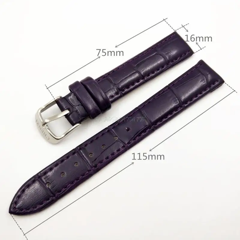 Ремешок кожаный для женских наручных часов 16 мм 4 цвета|leather watch band|replacement leather band16mm