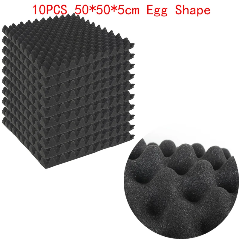 10 шт 500X500X50 мм звукоизоляция пена акустическая пена звуколечение ...