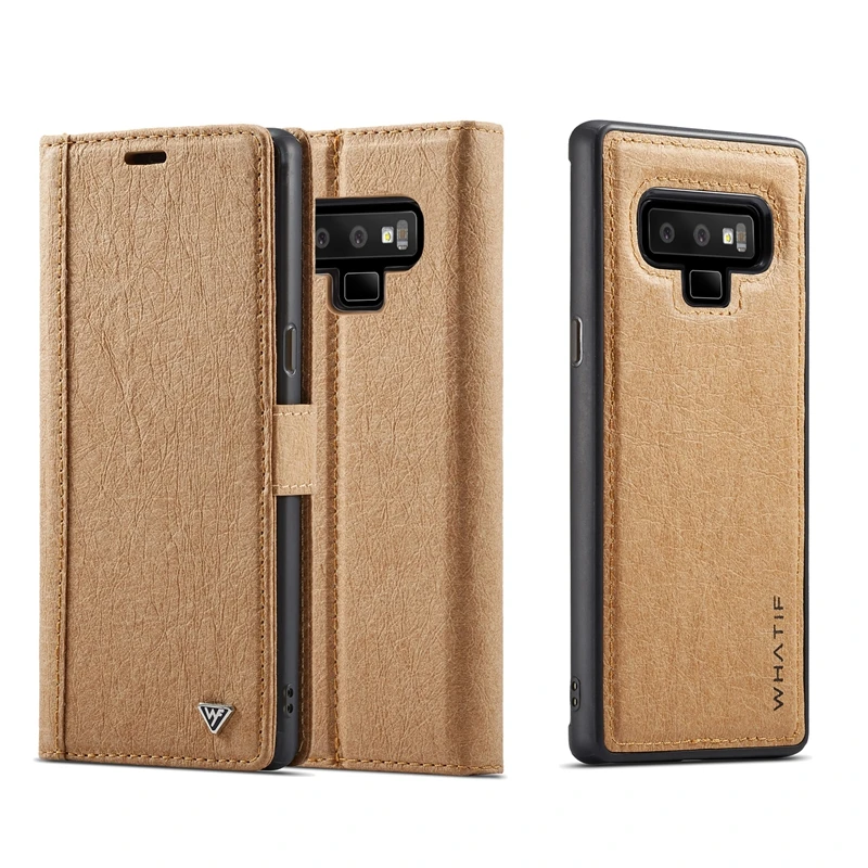 Кожаный чехол из крафт бумаги для Samsung Galaxy S7/S7 egde/S8/S8 plus бумажник с подставкой S9/S9