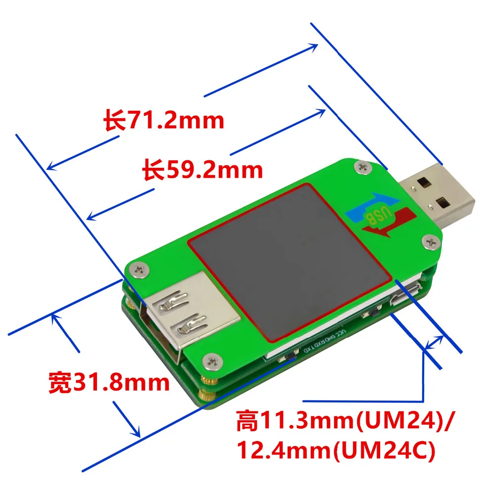 USB Bluetooth цифровой ЖК тестер напряжения амперметр детектор мощности емкость