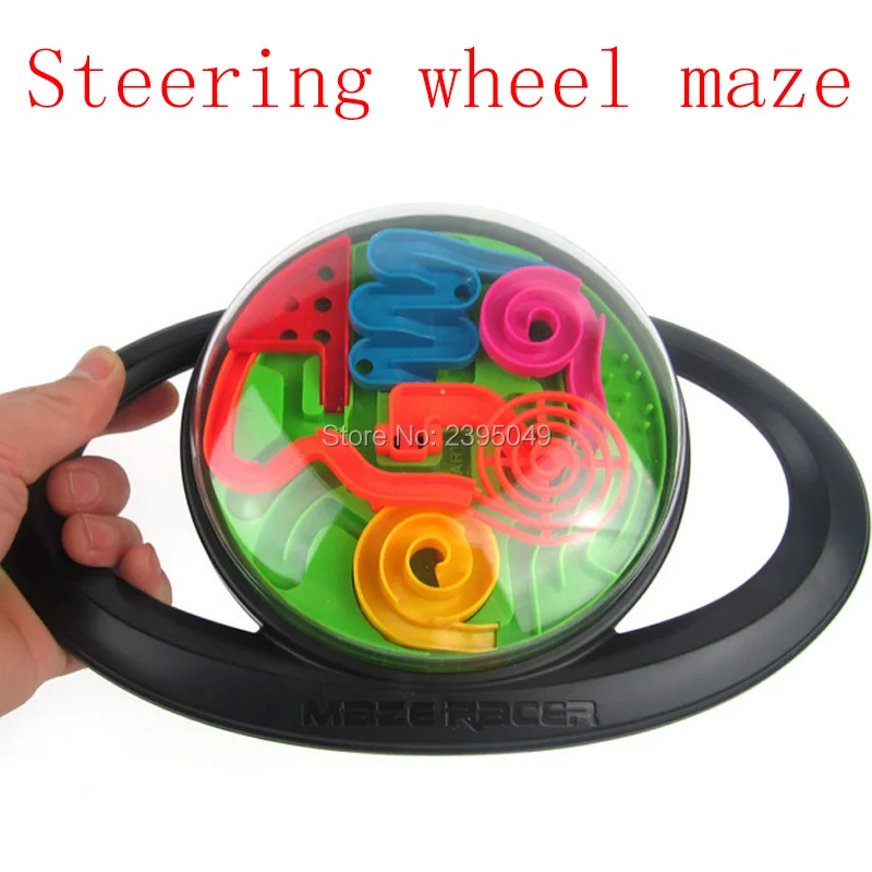 

Steering Wheel Style 3D Magic Maze Ball Creative 3D Magical Intellect Labyrinth Ball Puzzle Orbit Game Children Educational Toys