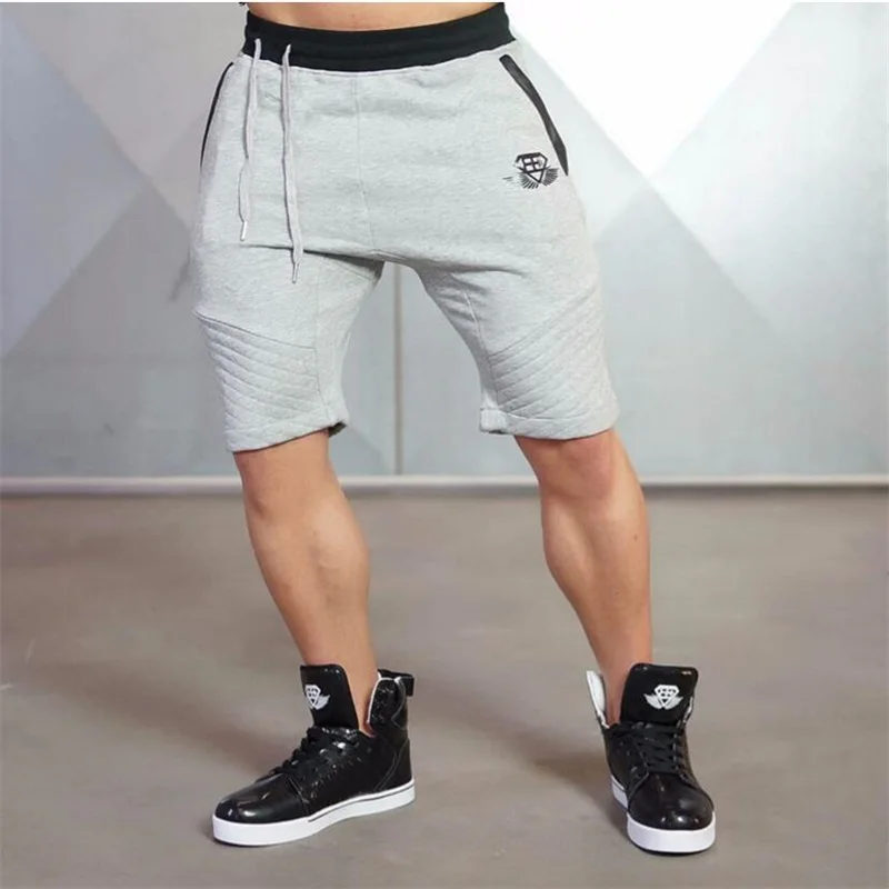 Men Bodybuilding Shorts Fitness Workout 3" Inseam Gyms Shorts Bottom