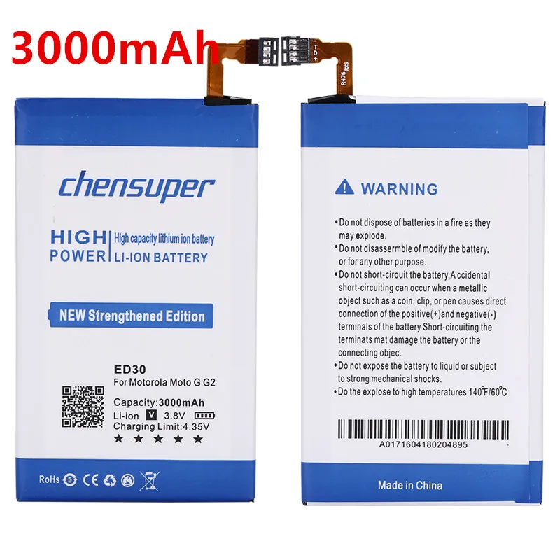 NEW High quality 3000mAh Battery for moto G G2 Phone Battery XT1028