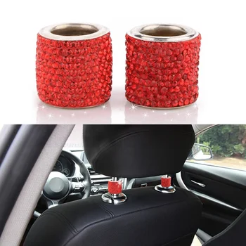 

1Pc Crystal Car Seat Headrest Collar Decor Charms Diamond Bling Rhinestone Car Interior Accessories