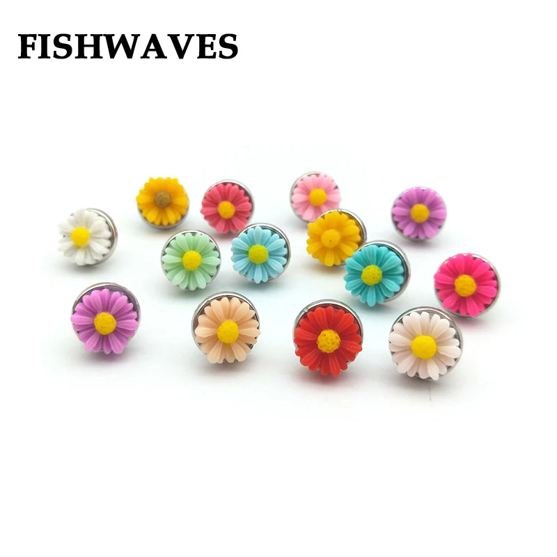 FISHWAVES 20 шт красочные маргаритки круглые штифтики для скрапбукинга карты