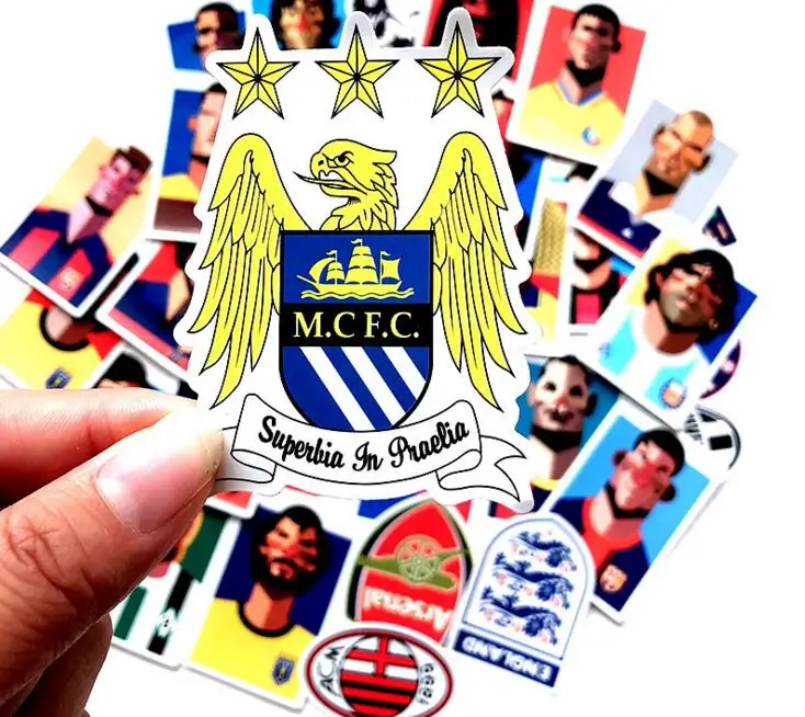 

35Pcs/Set World Football Star Sticker Waterproof Personality Design for For Suitcase Notebook Guitar and Skateboard Doodle