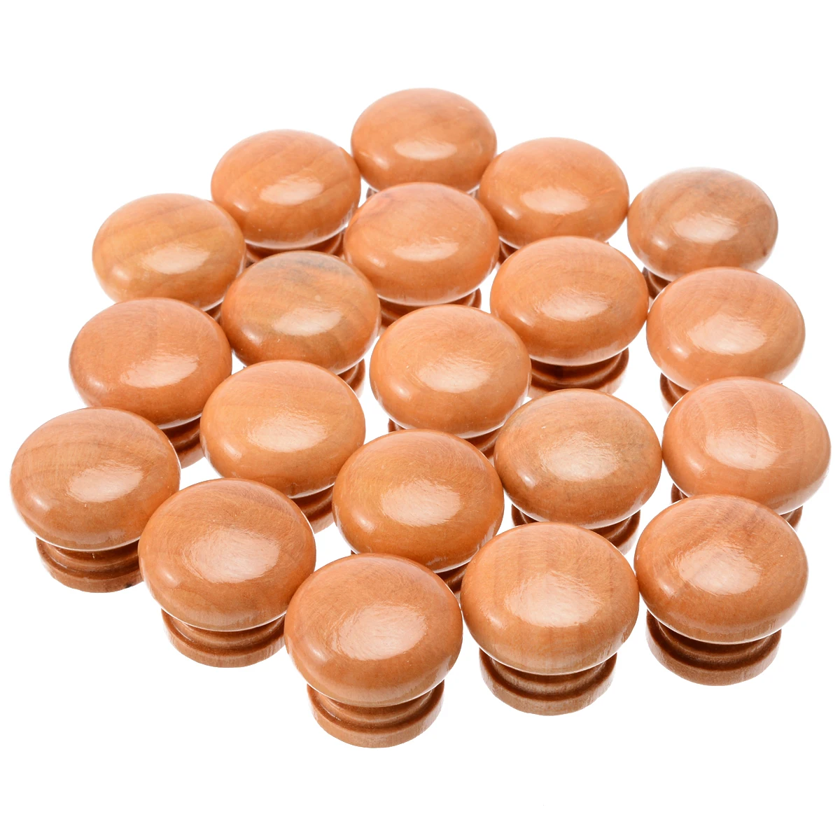 20pcs Wood Knobs Wooden Cabinet Drawer Handles Wardrobe Door Pull Handle for Furniture Caninets Wood Handles with Screws