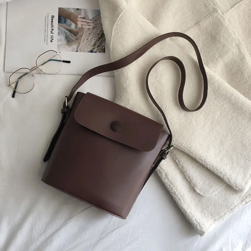 

Youbroer Female Bag Bucket Bag Restoring Ancient Ways New Fund Contracted Bump Color One Shoulder Crossbody Bags