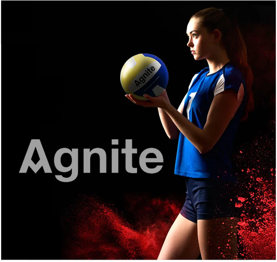 Agnite, официальный Волейбольный мяч, ТПЭ, мягкий гандбол, высокая эластичность, для соревнований, тренировок, для помещений и улицы, универсальный, залп