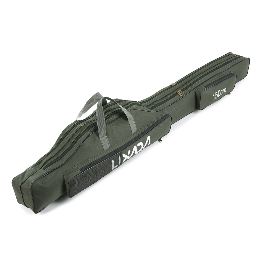 Lixada 100/130/150 см сумка для рыбалки Ткань Оксфорд Складная рыболовная удочка Катушка