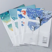 9 шт./компл.(3 конверта+ 6 записывающая бумага) милый красивый конверт серии природы для Подарочная Корейская Канцелярия