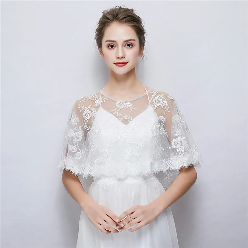 Women Summer Wedding Dress Wrap Soft Chiffon Women Cape