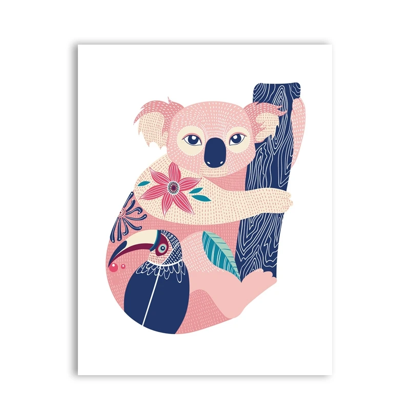 Australia-Animal-Koala-Print-Pictures-Cartoon-Animal-Koala-Canvas-Art-Painting-Home-Wall-Decoration (3)