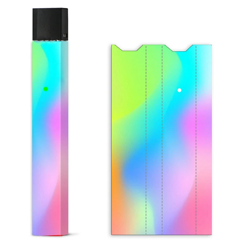 Радужная блестящая Лазерная кожа/Наклейка/оберточная наклейка для Juul чехол