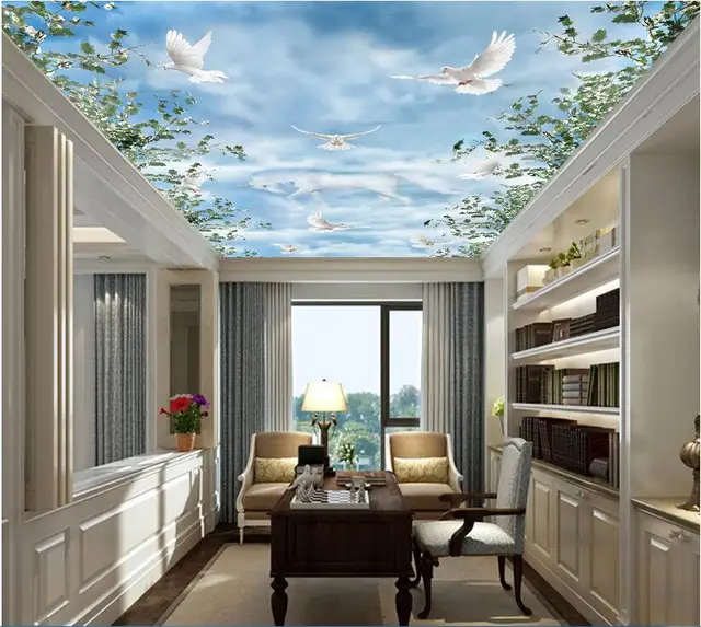 3d murais de teto quarto papel de parede personalizado 