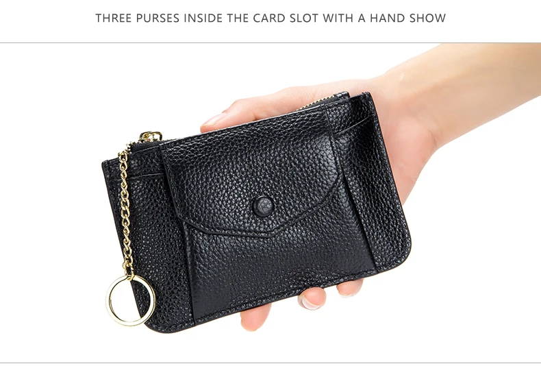 Кожаная Маленькая женская монетница мини цепочка для ключей бумажник сумка держатель для карт корова натуральная кожа дизайнер милые изменения сумка известный