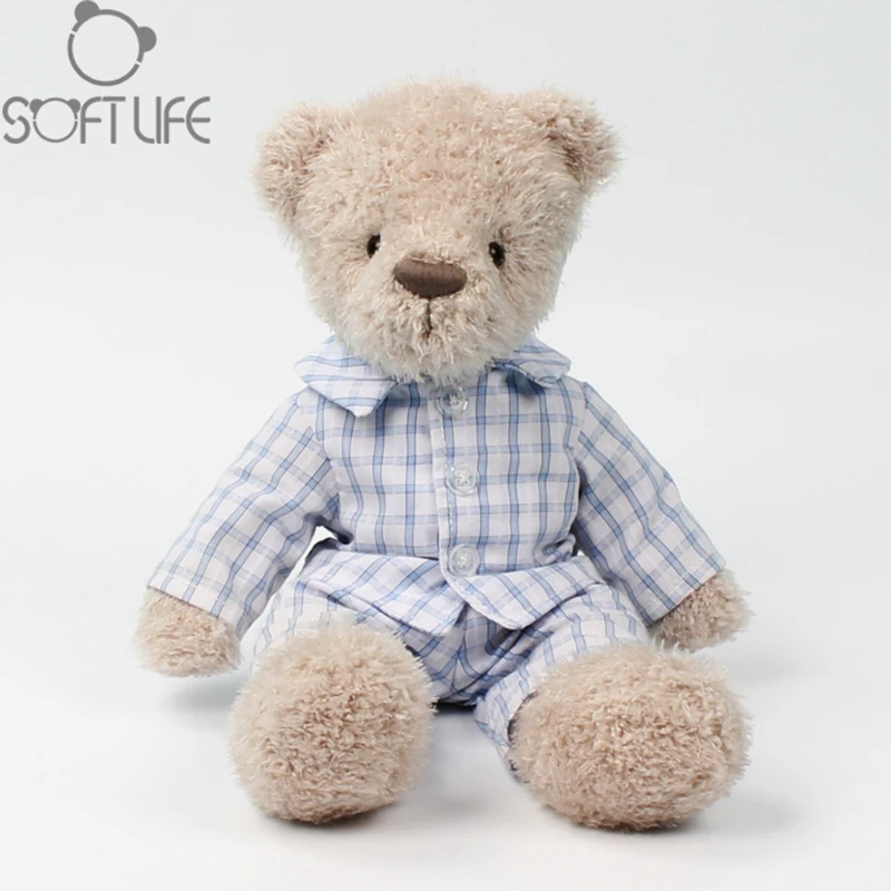 Kawaii Teddy Bear Plush Doll Toy Stuffed Animals Plaid Shirt Teddy Bear Soft Toy Sit Hight 21CM Doll For Kids BirthdayXmas Gift (10)