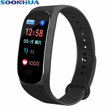SOONHUA M5 Pedometer Wristband Blood Pressure Watch Blood Oxygen Heart Rate Monitor Smart Bracelet IP67 Waterproof Smart Band