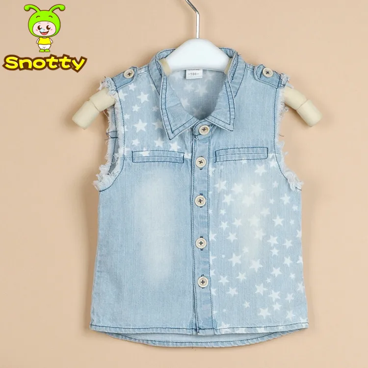 2014 summer girls denim waistcoat no 