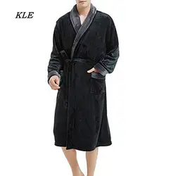 Sunfree 2019 Новая мужская зимняя удлиненная плюшевая шаль халат Домашняя одежда с длинными рукавами модное пальто 3L45