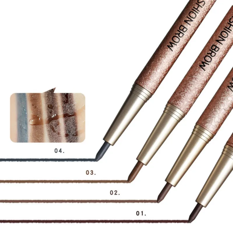 1 шт. профессиональный набор для макияжа бровей с заправкой легко носить пигмент коричневый серый водонепроницаемые карандаши для бровей с трафаретами