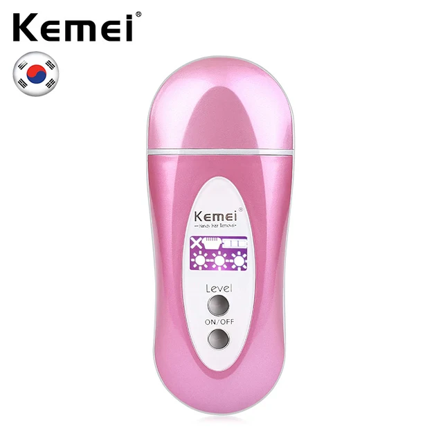 Kemei перезаряжаемый электрический эпилятор инфракрасный горячий-проводной комплект мини-устройство для эпиляции EU штекер ЖК-дисплей Dispaly 2