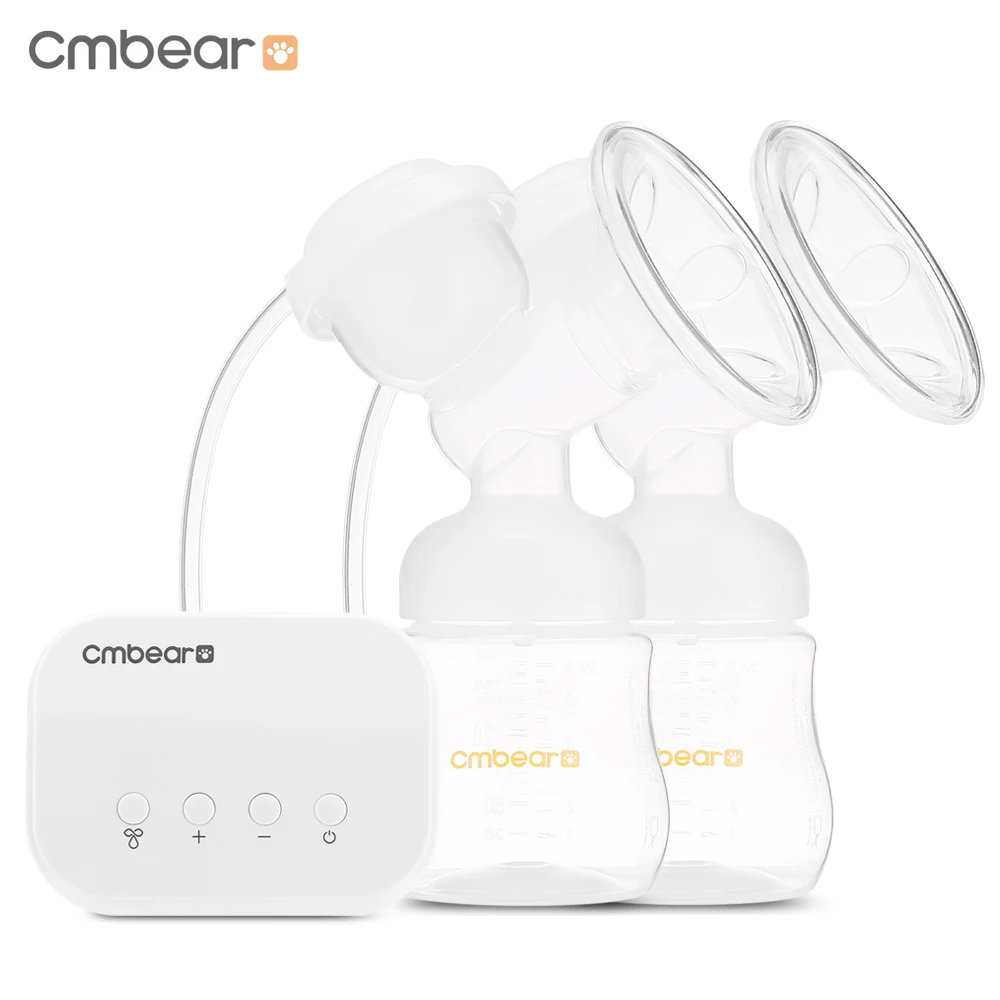 

Cmbear Double Electric Breast Pump USB 12 Levels Mode Breast Pumps Powerful Infant BPA Free With Milk Bottle Baby Breast Feeding