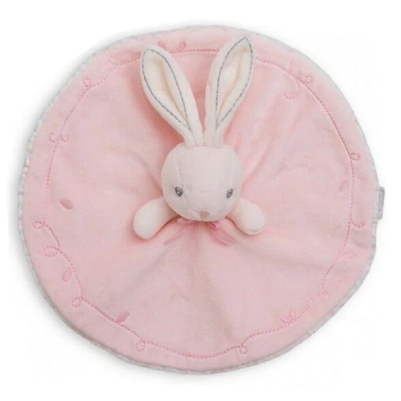 Милый кролик плюшевые комфорт детские игрушки розовый и белый дети игрушки сна новорожденного погремушка
