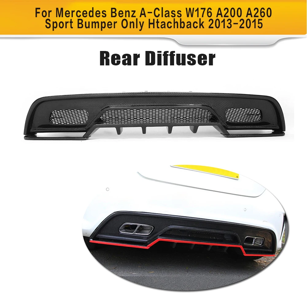 

A Class Carbon Fiber Car rear diffuser Auto car rear lip spoiler For mercedes benz A250 W176 A45 2014 2015 2016 2017