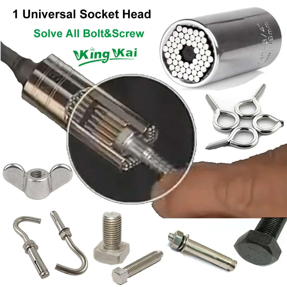 Y Universal Torque Wrench Head Set Socket Sleeve 7-19 9-27 11-32mmPower Drill Ratchet Bushing Spanner Key Magic Multi Hand Tools