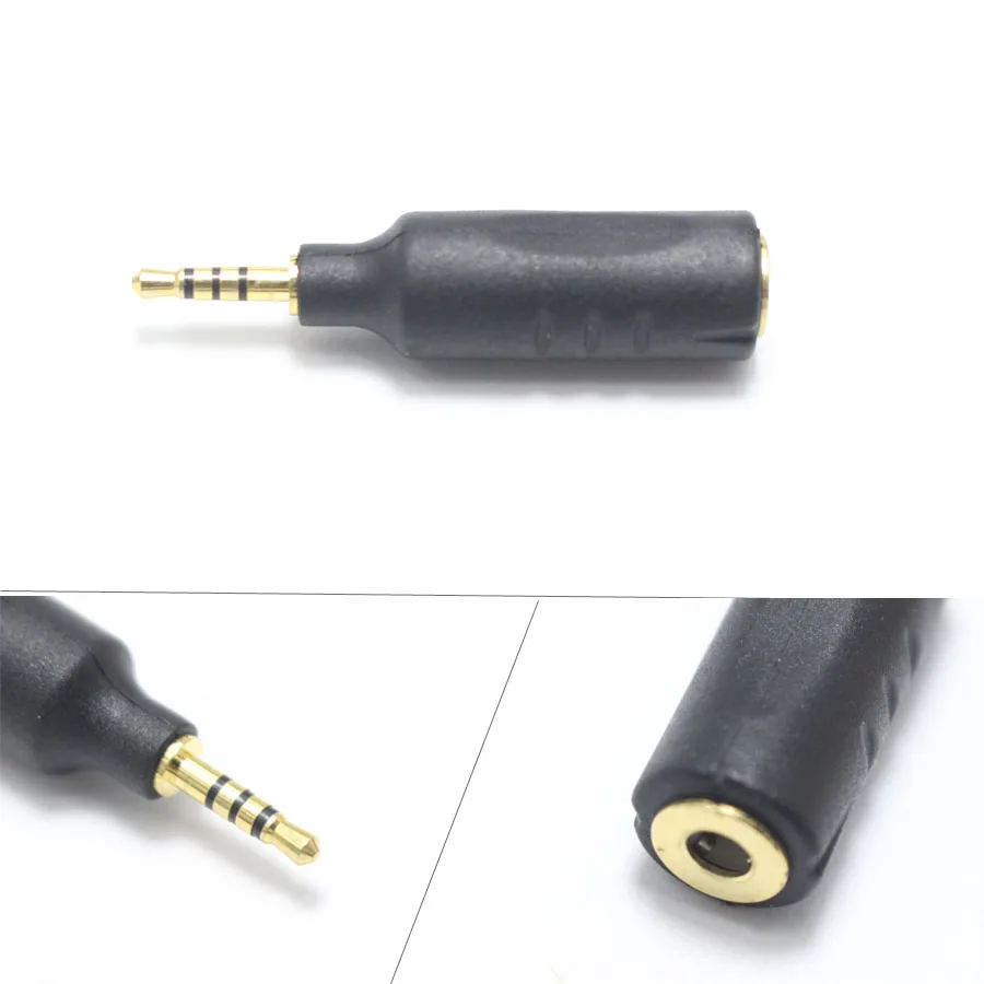 1 шт. 2,5 мм 4-полюсный штекер до 3,5 мм Женский Джек аудио разъем 3,5 стерео аудиоразъём на Вилки адаптера переменного тока для подключения гарнитуры для наушников