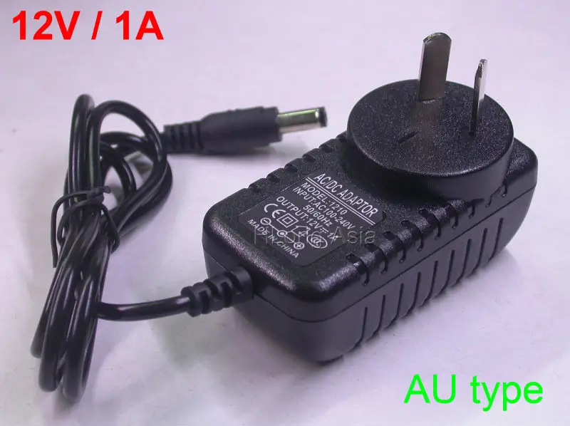 AU plug type Power adapter for CCTV cameras AC100 240V input / DC12V 1A