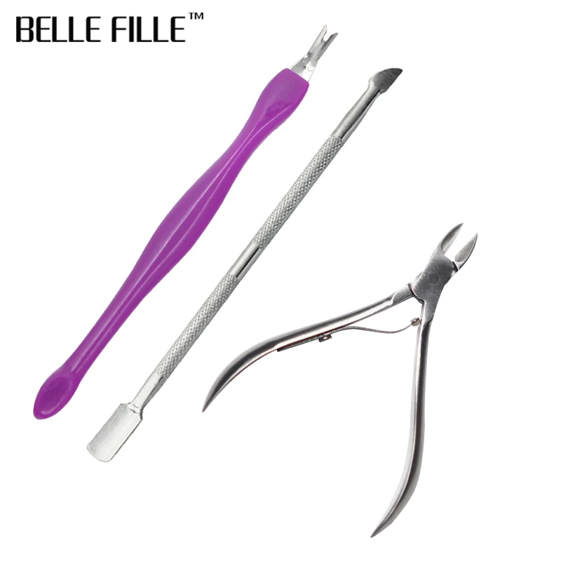 Belle Fille инструменты для ногтей щипцы кутикулы Инструмент Ложка Толкатель