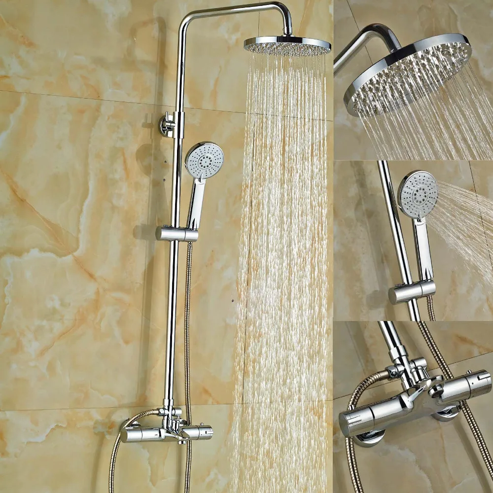 

Wholesale And Retail Polished Chrome 8" Round Rain Shower Head Wall Mounted Tub Spout Hand Sprayer