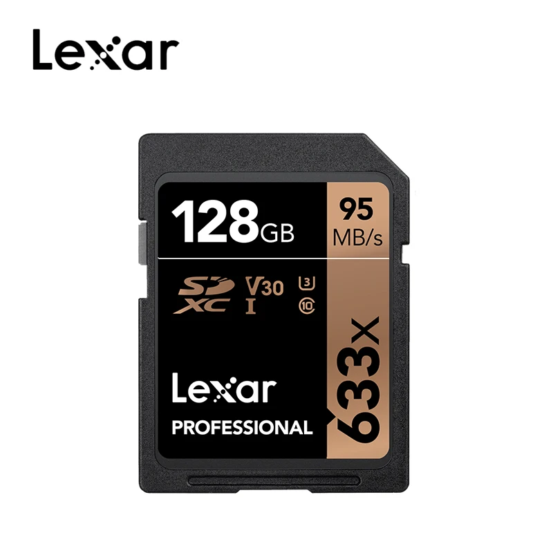128GB Lexar Подлинная sd-карта 633x16G 64 ГБ, 32 ГБ, 128 ГБ, флеш-карта SDHC/SDXC U3, класс 10, 256 ГБ, карта памяти SD для DSLR HD видеокамеры - Емкость: 128GB