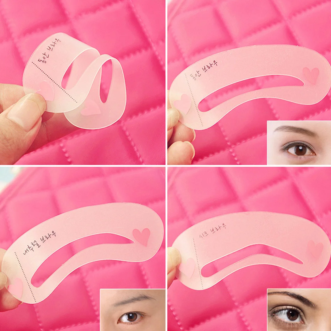 

3 Styles/Set Grooming Stencil Kit Shaping DIY Beauty Eyebrow Template Make Up Tool Environmentally Friendly Silicone Card