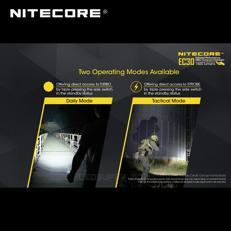1800 люмен Nitecore EC30 CREE XHP35 HD светодиодный ультракомпактный фонарик с экстремальной