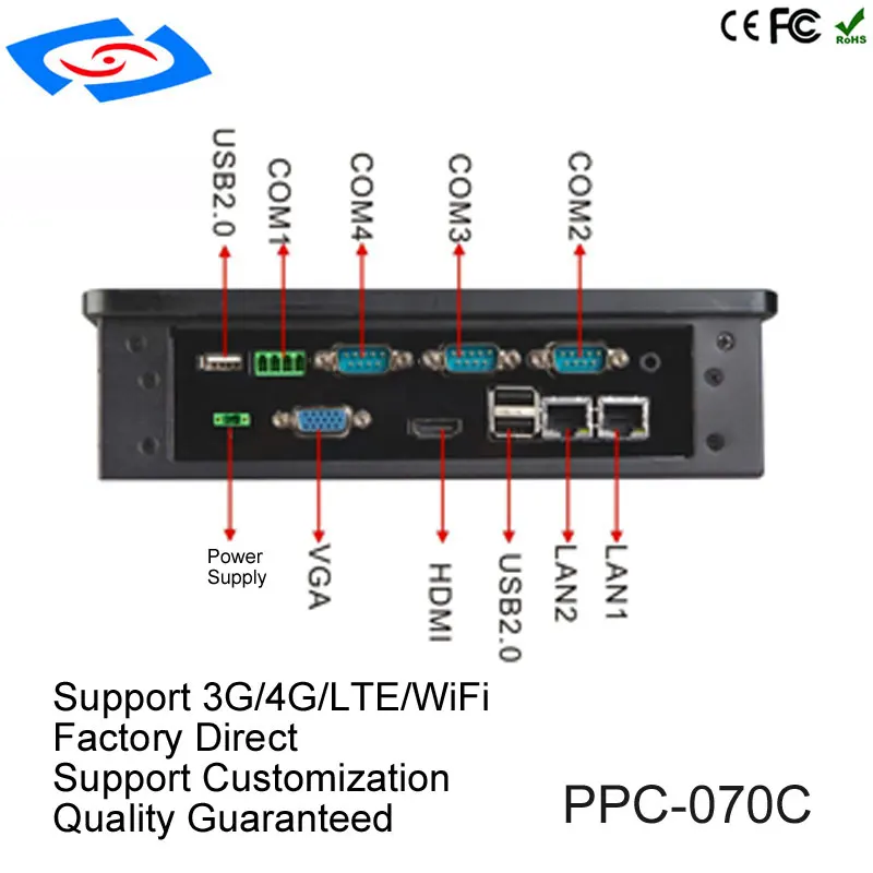 7inch High Brightness Touch Screen Panel PC/Industrial Computer/Rugged PC With Resolution 1024*600 Application Hospital 7inch High Brightness Touch Screen Panel PC/Industrial Computer/Rugged PC With Resolution 1024*600 Application Hospital