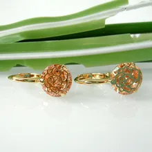 Navachi круглые 1,0 см синтез золотой кубический циркон кристалл желтый GP серьги-кольца цветок SMT2853