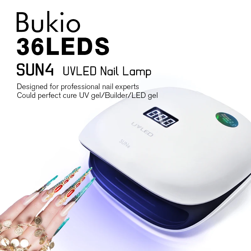 Bukio все для маникюра Sun4 48 Вт УФ ногтей светодио дный лампы для маникюр барабан Гибридный лампы для ногтей 36 шт. свет