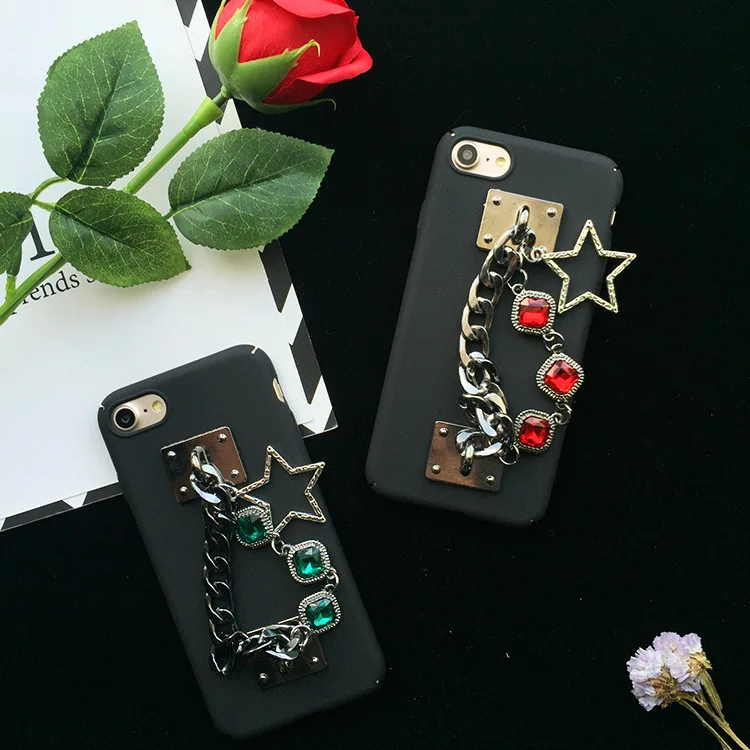 Chain Bracelet Emerald Diamond Ruby Phone Case Cover Plastic Hard Shell