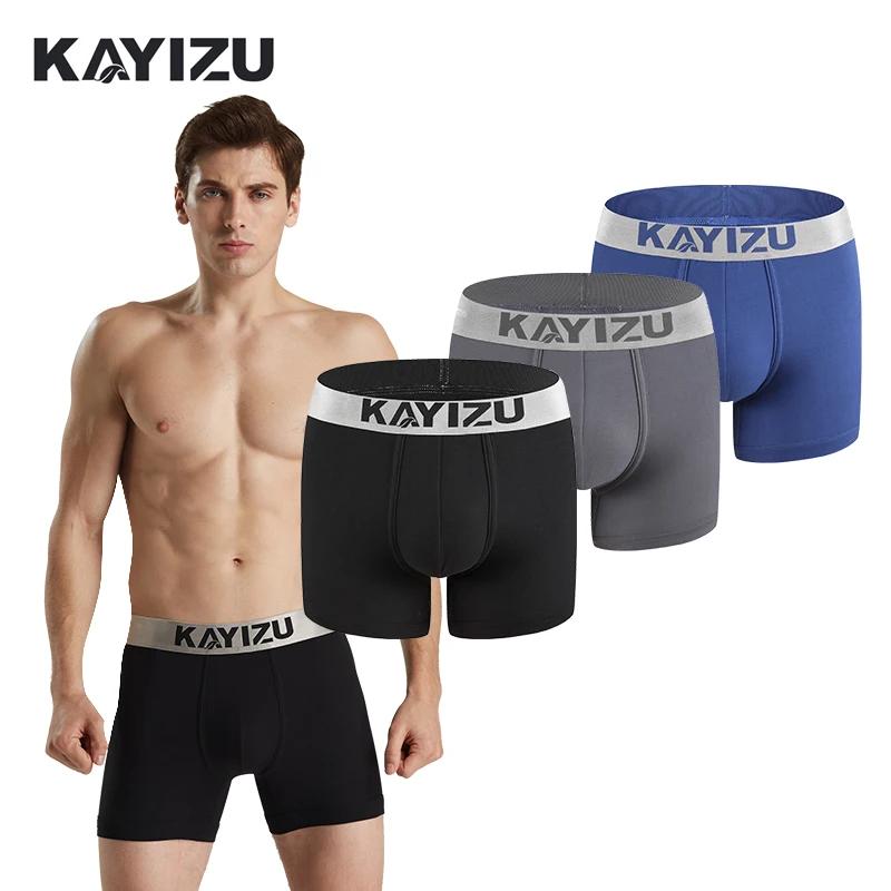 Buy 3pcs/lot Brand KAYIZU Mens Underwear Soft Classics Boxers Sexy Underwear