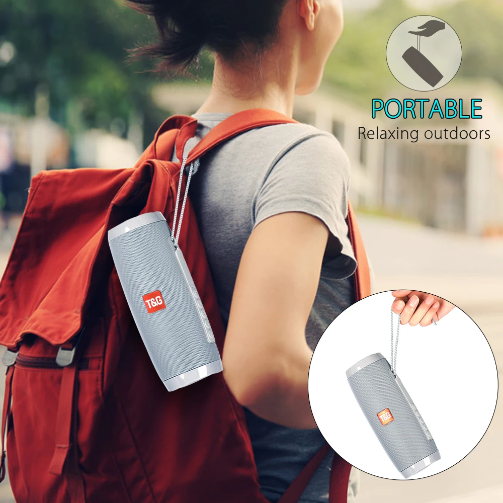 Najtaniej TOPROAD przenośny głośnik bluetooth 10W bezprzewodowa kolumna Stereo Subwoofer LED kolorowe głośniki obsługa karty TF Radio FM USB AUX