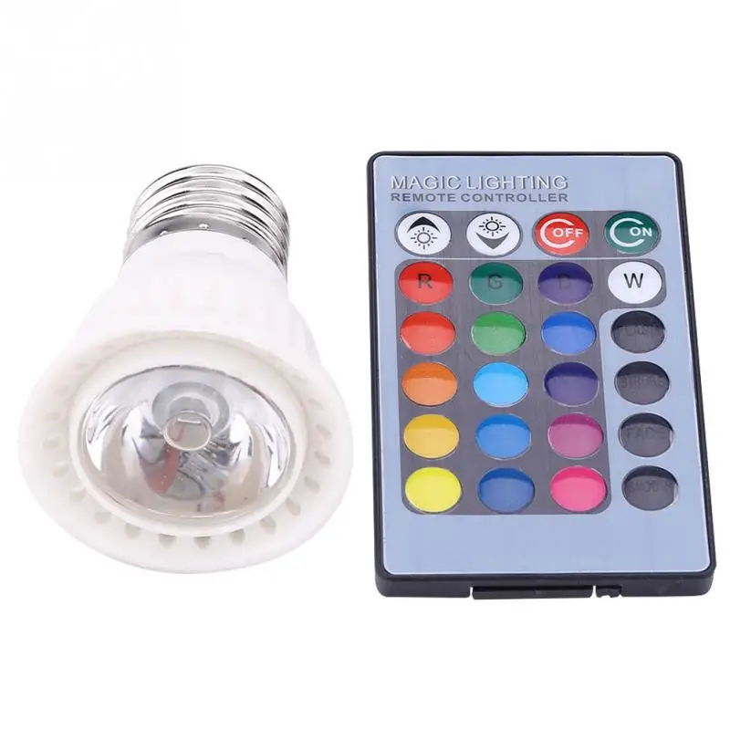 

3W E27 10 Color Change LED RGB Bulb lampara Magic LED Lamp Light Bulb+24 Keys IR Remote Controller Colorful Lights Bulb