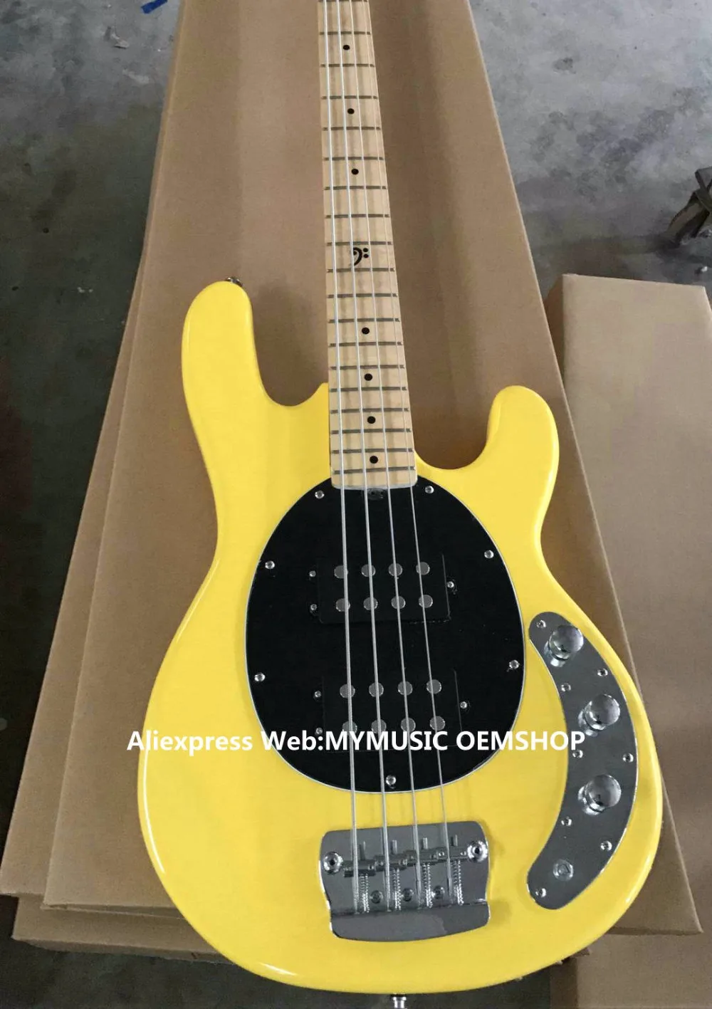 Yellow Bass Guitars 4 Strings Electric Bass Maple Fingerboard OEM Guitars From China Yellow Bass Guitars 4 Strings Electric Bass Maple Fingerboard OEM Guitars From China