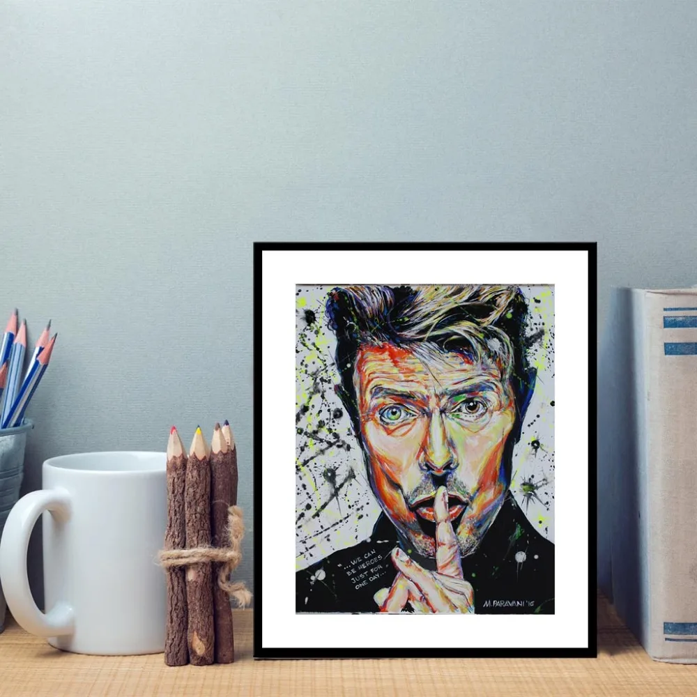 The Singer David Bowie Canvas Art Print Painting Poster Wall Picture